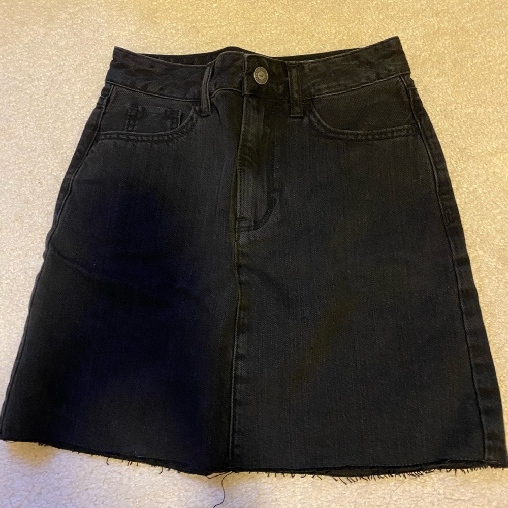 Hollister denim black skirt
